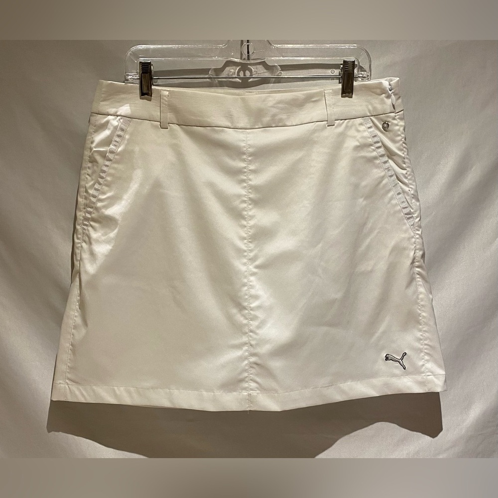 Puma White Golf Skort Tennis Athletic Skirt with Built In Shorts 12